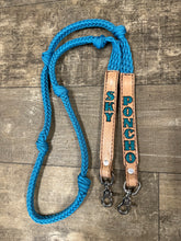Personalized Barrel Reins leather and paracord , Round with grip knots...You choose color and length