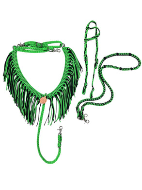 Neon green fringe  Tack set