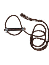 cow halter small mini cow or calf brown with tooled noseband