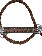 cow halter small mini cow or calf brown with tooled noseband