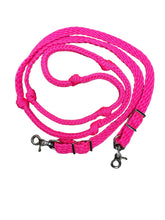 Purple barrel reins , Round with grip knots...You choose color and length