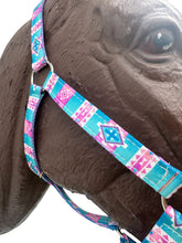 PERSONALIZED horse halter pink and turquoise.