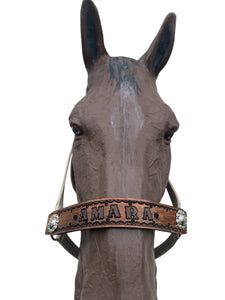 PERSONALIZED horse halter tan