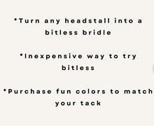 Knotted Sidepull bitless attachment…. You choose color of braid and  all sizes.