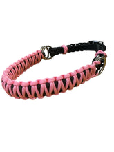 Light pink side pull hackamore  bitless attachment.... with black or  brown chinstrap...all sizes.