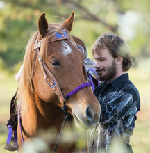 Indian Bosal  bitless wide double braided attachment small pony to draft horse size