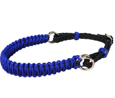 side pull hackamore electric blue   bitless attachment.... with black or brown chinstrap...all sizes