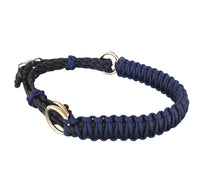 dark blue side pull hackamore  bitless attachment.... with black or brown chinstrap...all sizes (Copy)