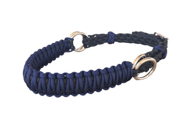 dark blue side pull hackamore  bitless attachment.... with black or brown chinstrap...all sizes (Copy)