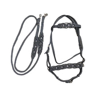 complete Bitless bridle side pull hackamore in my beaded  style