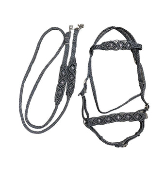 complete Bitless bridle side pull hackamore in my beaded  style