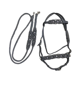 complete Bitless bridle side pull hackamore in my beaded  style