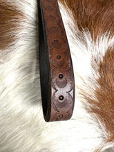 hand tooled and painted key chain wristlet personalized
