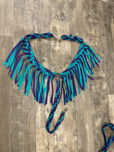 Average horse breast collar set mule tape teal and  purple