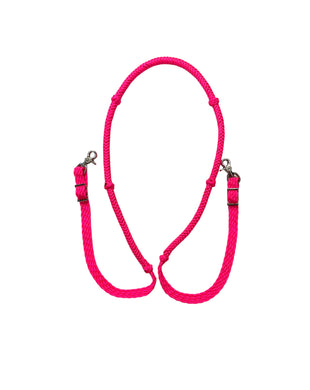 Stiff loop cable Barrel Reins hot pink with grip knots...You choose color and length