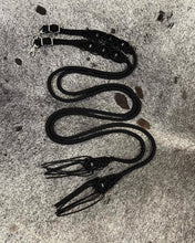 complete Bitless bridle side pull hackamore in baroque style with Indian agate gemstones and matching split reins