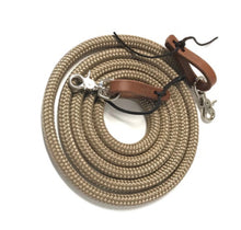 Yacht rope reins with leather water loops 8'
