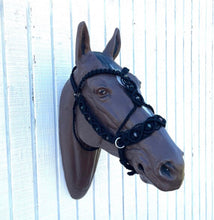 complete Bitless bridle side pull hackamore in baroque style with Indian agate gemstones and matching split reins