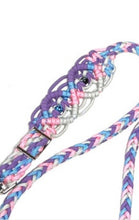 Fancy braided split reins pastel colors with beading....beautiful yet practical