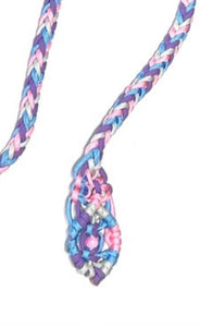 Fancy braided split reins pastel colors with beading....beautiful yet practical