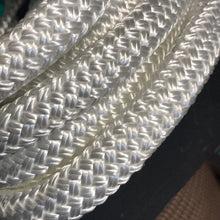 Yacht rope rein 22' with natural leather slobber straps...more colors available