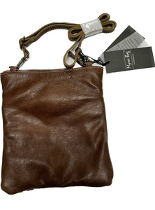 Myra Bag Crossbody Bag Leather Crossbody Purse Cheetah Print with Hairon Small