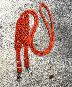 8' Fancy  braided loop reins