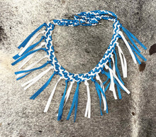 Mule tape horse tripping collar blue and white