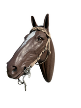 Beaded Browband Headstall and matching split reins with a fancy braided browband all sizes