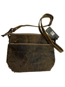 cowhide  and leather cheetah cross body  bag with leather strap