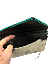 myra wallet purse tooled leather and cowhide