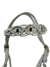 Horse Bitless bridle with fancy braided side pull hackamore