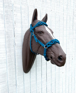 Carribean Beaded Browband Headstall with a fancy braided browband all sizes.