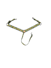 Sunflower cow print breast collar nylon horse size