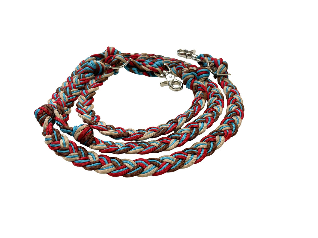 Barrel Reins, wide 1” reins with grip knots...You choose color and length
