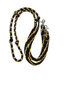 Sunflower Barrel Reins, Round with grip knots...You choose color and length.