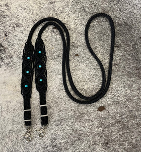 8' Fancy  braided loop reins