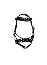 complete Bitless bridle side pull hackamore in my beaded  style