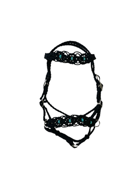 complete Bitless bridle side pull hackamore in my beaded  style