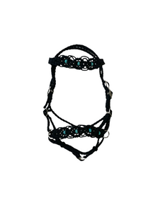 complete Bitless bridle side pull hackamore in my beaded  style