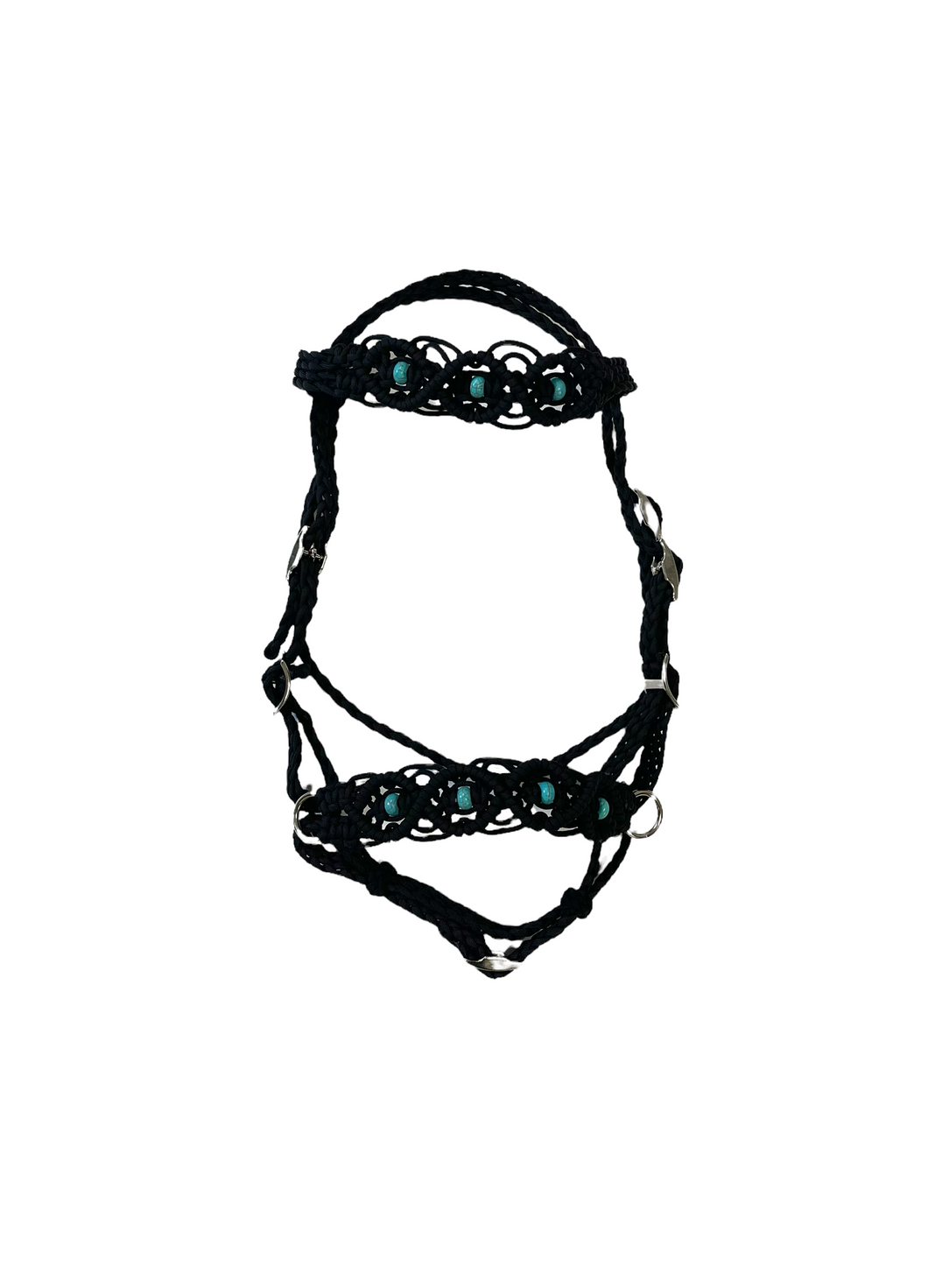 complete Bitless bridle side pull hackamore in my beaded  style