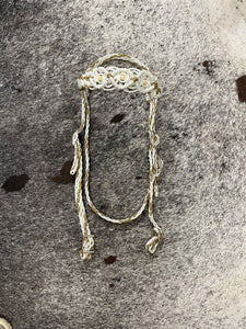 Beaded Browband Headstall with a fancy braided browband all sizes