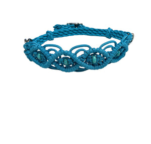 Beaded Macrame side pull hackamore bitless attachment, all sizes.