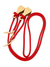 Yacht rope mecate rein 14’ with leather slobber straps...more colors available