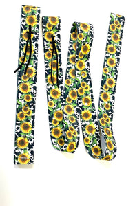 Cinch Strap Set Cow Sunflower