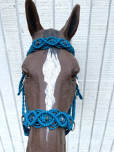 Carribean Beaded Browband Headstall with a fancy braided browband all sizes.