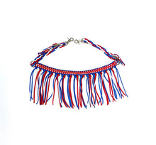 Pony Tripping collar red white and blue - Tiffanys Braided Tack LLC