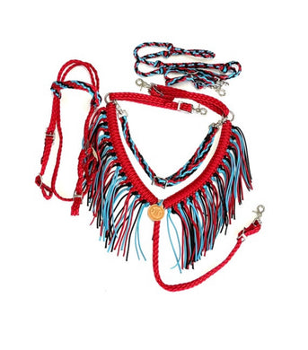 Red and turquoise Tack set