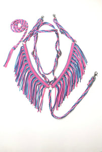 neon pink,neon purple,neon turquoise tack set