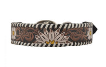 Hand tooled leather dog collar